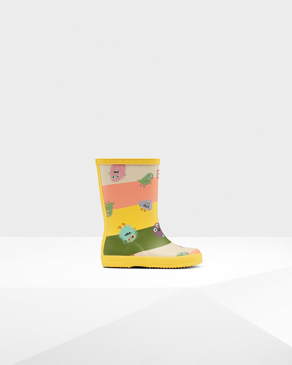 Botas De Agua Hunter Niños Amarillo Original First Classic Scribble Print 837946-VMB